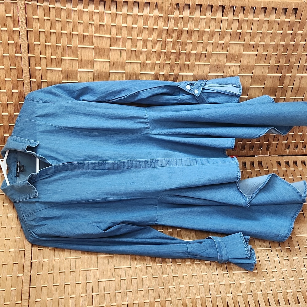 Fall, Spring High Low Button-Up Chambray Collard … - image 1